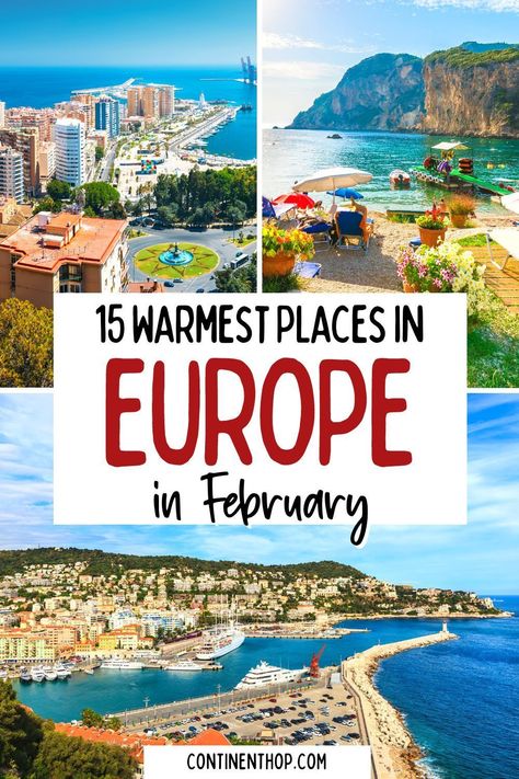 Some places in Europe can get quite gloomy in winter. Many prefer to catch some winter sun however Xmas expenses can be tricky so here’s some of the best warm places in February in Europe. From some of the hottest countries in February to a few lesser-known destinations, here’s the best hot places to visit in Europe in February. Scotland In February, France In February, Warm Places To Travel In February, Best Places To Visit In February, Best Places To Travel In February, Europe In February, Travel In February, Warm Vacation, Winter Europe