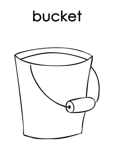 B Is For Bucket Coloring Pages : Best Place to Color Bucket Drawing Simple, How To Draw A Bucket, Bucket Doodle, Bucket Coloring Page, Bucket Tattoo, Bucket Drawing, Bucket Image, Flower Balcony, Inktober Ideas