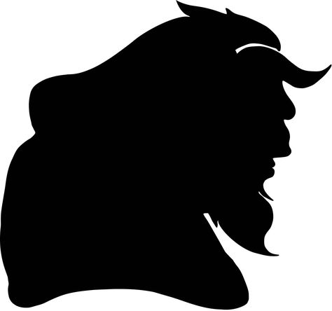 The Beast |  | Disney | High Definition Silhouettes | Isabel Talsma Disney Character Silhouettes, Disney Button Art, Disney Characters Silhouettes, Beast Silhouette, Fera Disney, Beauty And The Beast Silhouette, Disney Beast, The Beast Disney, Deco Disney