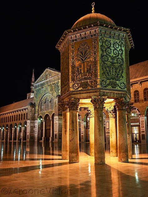 Mosque Architecture, Syrian Mosque, Great Mosque Of Damascus, Umayyad Mosque, Vision Photography, Stunning Architecture, Damascus Syria, Western Asia, Islamic Culture