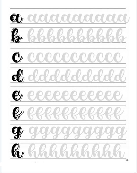 Calligraphy Letter Practice Sheets, Calligraphy Alphabet For Beginners Worksheets, Practice Calligraphy Hand Lettering, Calligraphy Alphabet Practice Sheets, Calligraphy For Beginners Worksheets, Calligraphy Practice Sheets Free, Aesthetic Lettering, Cursive Writing Practice, Lettering Alfabeto