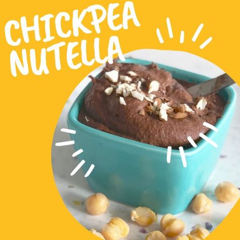 Chickpea Nutella | DJ Blatner Nutella Recipes, Chickpea Nutella, Eat More Beans, Nutella Snacks, Healthy Nutella, Vegan Nutella, Flexitarian Diet, Toast Toppings, Chocolate Hazelnut Spread