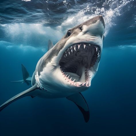 Bull Shark Photography, Shark Coming Out Of Water, Shark In Water, Shark Reference, Shark Attacking, Shark Icon, Shark Photography, Sharks Swimming, Power Photography