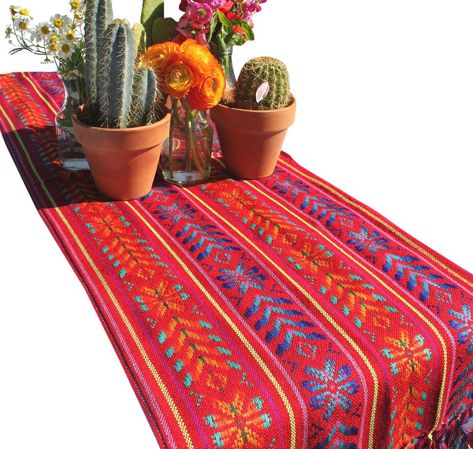 PRICES MAY VARY. Fine Woven Acrylic Table runner measures 14" wide by 74" long with 4" fringe on each end Great as table decor for everyday use, or for Baby shower, Bridal shower or Fiesta themed events Made in Mexico of fine woven acrylic. Machine washable on delicate. Each item is unique, variations in color and pattern will occur. Runner could also be worn as scarf. The larger versions are commonly used by doulas in home births or as baby carriers. Add a splash of color to your next Baby Show Colorful Tablescapes, Mexican Baby Shower, Mexican Rebozo, Mexican Table Runner, Mexican Party Decorations, Mexican Table, Mexican Serapes, Fiesta Theme Party, Fiesta Decorations