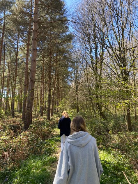 Nature, Walking In Woods Aesthetic, Power Walk Aesthetic, Walking Aesthetic Couple, Walking With Friends Aesthetic, Outdoor Walks Aesthetic, Going On A Walk Aesthetic, Going On Walks Aesthetic, Walking Asethic