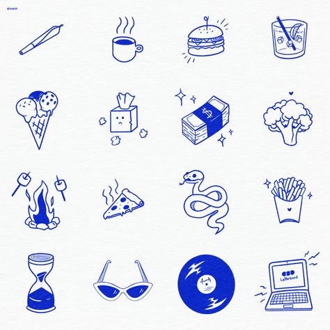 Hand Drawn Icons Doodles, Icon Inspiration Design, Doodle Graphic Design Illustrations, Tattoo Illustration Design, Graphic Icons Design, Graphic Design Icons Illustrations, Brand Icons Design, Graphic Design Icons Symbols, Doodle Logo Design