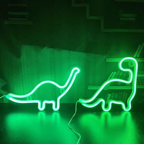 Amazon.com: QiaoFei Cute Dinosaur Night Light for Kids Gift's LED Dinosaur Neon Signs Dino Lamp for Wall Decor Bedroom Decorations Home Party Holiday Decor Battery or USB Operated Table Night Light Signs : Tools & Home Improvement Neon Dinosaur, Dino Lamp, Dinosaur Theme Bedroom, Light Ambiance, Dinosaur Sign, Dinosaur Night Light, Dinosaur Lamp, Dinosaur Room Decor, Dinosaur Wall Decor