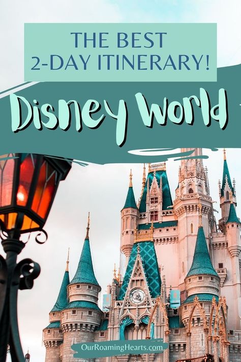 If you have just 2 days at Disney World in Orlando, Florida, then you will want to make the most of your time there. Use this 2 Day Itinerary to plan your trip. #ourroaminghearts #disney #itinerary #orlando #floridavacation | Orlando, Florida | Disney Vacation | Disney Itinerary | Things to do at Disney | Disney Itinerary, Orlando Florida Disney, Disney World Itinerary, Florida Disney, Disney Florida, Disney World Rides, Popular Travel Destinations, Disney Orlando, Disney Dining Plan