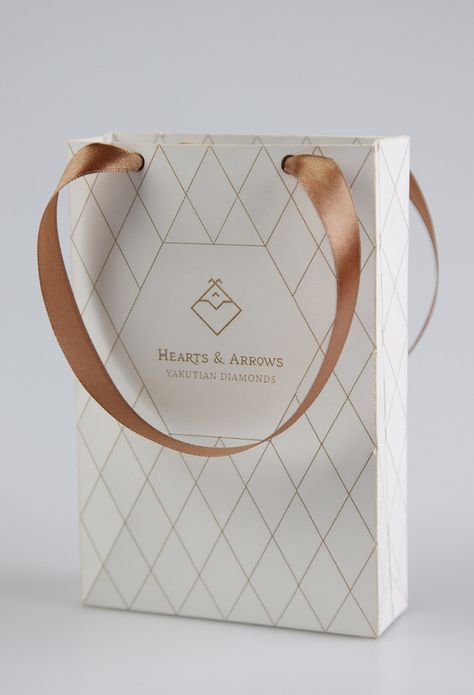 Hearts & Arrows by Kir Rostovsky, via Behance Packaging Logo Design, Logo Design Inspiration Typography, Luxury Paper Bag, Shoping Bag, Colorful Branding, Paper Carrier Bags, Packaging Logo, Shopping Bag Design, Retail Bag