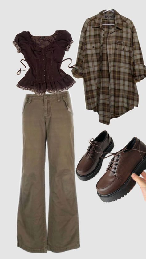 Vintage brown outfit🐻🍂👞 Alt Clothes, Brown Outfit, Summer Fit, New Wardrobe, Vintage Brown, Retro Outfits, Everyday Look, Cool Kids, Cool Outfits