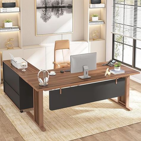 Executive Desk Home Office, Large L Shaped Desk, Desk L Shaped, File Storage Cabinet, Cabinet For Home Office, Large Office Desk, L Shaped Computer Desk, L Shaped Office Desk, Business Desk