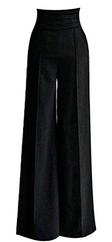 Ancho con faja Más Work Attire, Celana Palazzo, Palazzo Trousers, Baggy Pants, Modieuze Outfits, Long Black Dress, Mode Style, Long Pants, Moda Casual