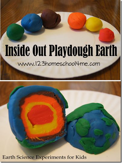 Inside out Playdough Earth - Part of hands on homeschool Earth Science unit. Also love the taking a core sample idea! Layers Of The Earth Playdough, Homeschool Earth Science, Earth Science Experiments, Elementary Earth Science, Earth Science Middle School, Aesthetic Earth, Earth Science Projects, Earth Model, Earth Science Activities