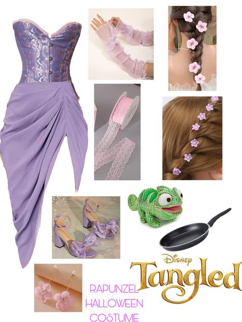 Cute, pretty tangled rapuzel halloween princess costume #rapunzel #princess #costume Princess Costumes Rapunzel, Repunzal Tangled Halloween Costume, Rapunzel Inspired Outfits Casual, Cute Disney Costumes For Women, Rupunzle Halloween Costumes, Diy Repunzal Costume, Princess Party For Adults, Tangled Dress Inspired Outfits, Tangled Inspired Dress