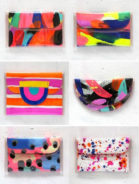 CURRENTLY PINNING | Painting with Color - I SPY DIY I Spy Diy, Paper Accessories, Sac Diy, Textil Design, Painted Bags, Diy Bags Purses, Diy Summer, Diy Handbag, Small Clutch