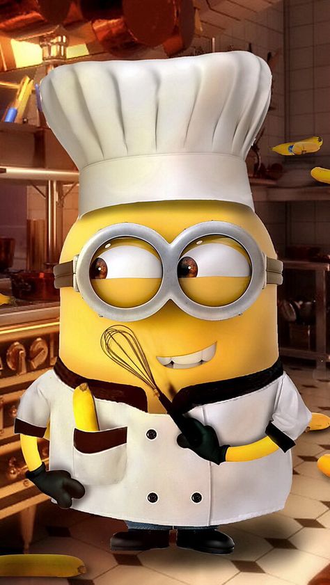 Chef minion Amor Minions, 3 Minions, Minion Mayhem, Funny Minion Pictures, Minion Banana, سبونج بوب, Yellow Guy, Minion Pictures, Minions Love