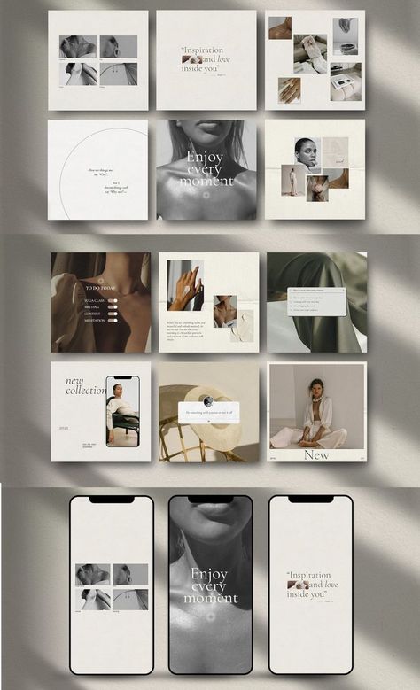 Canva Layout Ideas, Love Templates, Instagram Design Layout, Contemporary Museum, Pack Instagram, Boda Diy, Instagram Planner, Instagram Highlight Cover, Mood Board Template