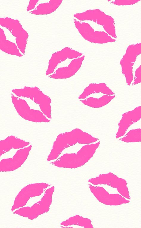 lipstick wallpaper pattern Pink Whatsapp, Wallpaper Iphone Pink, Iphone Pink, Lip Wallpaper, White Lips, Wall Paper Phone, Pretty Backgrounds, Valentines Wallpaper, Iphone Prints