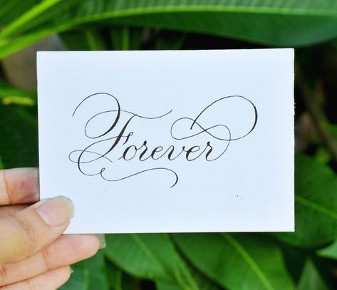 Forever Calligraphy, Forever Is A Lie, Calligraphy Writing Styles, Calligraphy Writing, Copperplate Calligraphy, Always Forever, How To Write Calligraphy, The Twilight Saga, Writing Styles