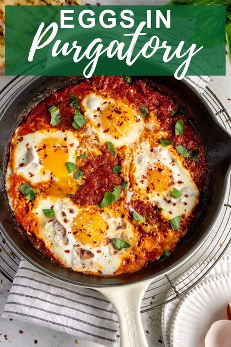 Egg Recipes, Eggs In Purgatory, Egg Recipes For Dinner, Eggs Dinner, 20 Minute Recipes, Boiled Egg, Breakfast Brunch Recipes, Deviled Eggs, Breakfast Lunch