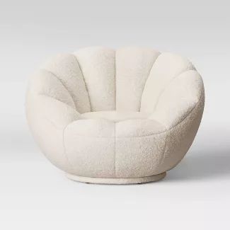 https://www.target.com/p/low-profile-swivel-tulip-chair-white-sherpa-room-essentials/-/A-54311919 White Swivel Chairs, Round Swivel Chair, Tulip Chair, Comfy Living Room, Comfy Seating, Swivel Barrel Chair, Apartment Furniture, Lounge Seating, Bedroom Chair