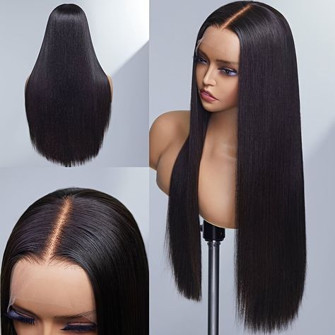 Faster shipping. Better service Long Human Hair Wigs, 100 Human Hair Wigs, Colored Wigs, Straight Lace Front Wigs, Straight Human Hair, Long Wigs, Brazilian Human Hair, Real Human Hair, Straight Wig