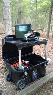 Tool Box Ideas, Portable Tool Boxes, Camp Kitchen Chuck Box, Portable Camp Kitchen, Camping Chuck Box, Mobile Command Center, Outdoor Bars, Cargo Trailer Camper, Chuck Box