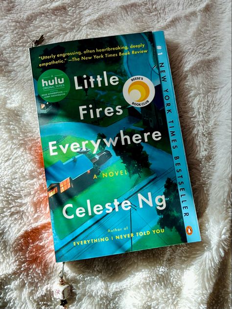 Little Fires Everywhere Book, Collage Fillers, Little Fires Everywhere, Female Authors, 2024 Mood, Fire Book, Aesthetic Book, Contemporary Fiction, Women's History