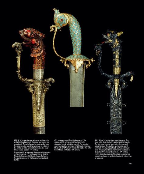 Sri Lankan kastane sword. Swords, Types Of Swords, Pretty Knives, Armadura Medieval, Cool Swords, Prop Design, 판타지 아트, Sri Lankan, Artifacts