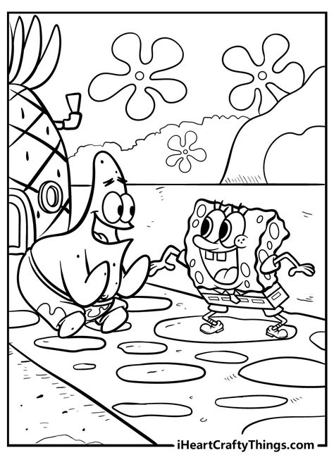 Color Pages For Kids, Map Coloring Pages, Spongebob Coloring Pages, Pintar Disney, Spongebob Coloring, سبونج بوب, صفحات التلوين, Hello Kitty Coloring, Spring Coloring Pages