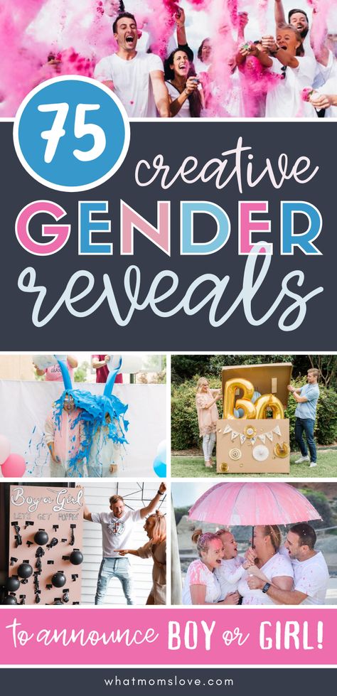 Unique Gender Reveal Ideas | These cute ways to find out baby's gender are fun for a party or simple family gathering #genderreveal Simple Reveal Ideas, Ways To Do A Gender Reveal, How To Do A Gender Reveal, Gender Reveal When Parents Know, Gender Reveal Ideas To Reveal, Announcing Gender To Family, How To Reveal Gender To Family, Gender Reveal Family Ideas, Gender Reveal Ideas No Party