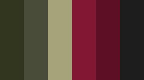 Potential color palette for her outfit Emo Color Pallete, Goth Pallete Color, Color Palettes For Characters, 1930 Color Palette, Red Color Pallettes, Silent Hill Color Palette, Character Palette Color Schemes, Emo Scene Color Palette, Villian Color Pallet