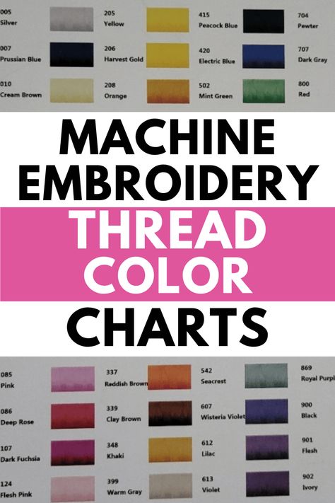 Thread Color Chart, Janome Embroidery Machine, Embroidering Machine, Janome Embroidery, Machine Embroidery Designs Projects, Cricut Projects Easy, Free Machine Embroidery Designs Patterns, Machine Embroidery Tutorials, Embroidery Store