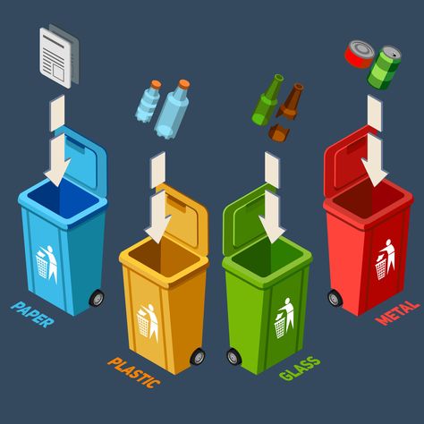 Download the Waste Management Isometric Concept 484873 royalty-free Vector from Vecteezy for your project and explore over a million other vectors, icons and clipart graphics! Waste Management Illustration, Waste Management Poster, Waste Illustration, Green Campaign, Pencemaran Air, Plastic Waste Management, Waste Segregation, Recycle Poster, Plastic Recycle