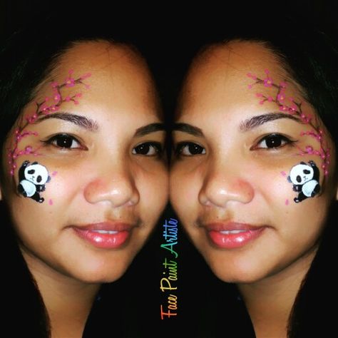 Hi panda! ♡ ●.○ Panda Face Paint, Panda Face Painting, Winter Board, Paint Animals, Inside Games, Panda Face, Face Painting Easy, Face Paintings, Pintura Facial