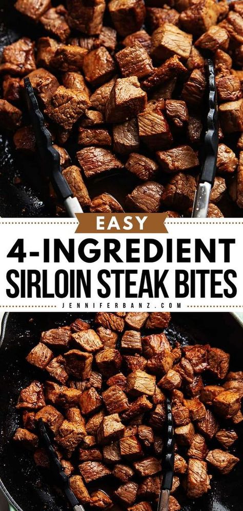 Want more beef recipes? Learn how to cook steak tips! This main dish is super easy. With just 4 ingredients, you can have the perfect sirloin steak tips that are tender and delicious. Once you try this dinner idea for tonight, your family will request it again and again! Sirloin Steak Recipes Oven, Sirloin Steak Tips, Easy Steak Recipe, Steak Tips Recipe, Dinners For Family, Top Sirloin Steak Recipe, Sirloin Tip Steak, Sirloin Recipes, Sirloin Steak Recipes
