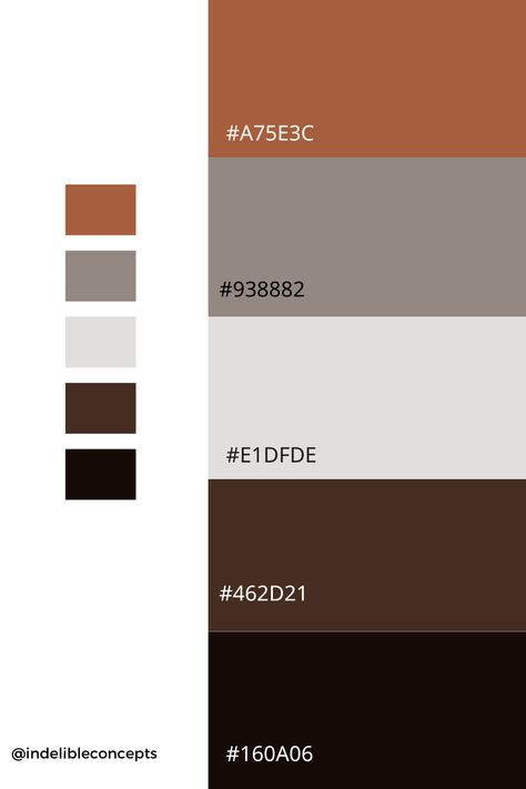 Grey Chocolate Color Palette, Brown Black Grey Color Palette, Rust Grey Color Palette, Dark Brown And Black Color Palette, Gray Black Brown Color Palette, Dark Brown And White Bedroom Ideas, Bedroom Chocolate Brown, Brown And Black Color Scheme, Brown And Silver Color Palette