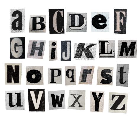 Aesthetic Alphabet, Letters Aesthetic, Newspaper Letters, Alfabet Font, Muka Lelaki, Letter Collage, Scrapbook Letters, Desain Buklet, Alfabet Letters
