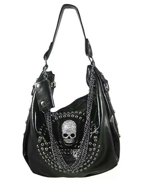 Clutches e bolsas Skull Handbags, Rhinestone Skull, Skull Purse, Rhinestone Handbags, Skull Bags, Estilo Rock, Skull Clothing, Skull Fashion, Cute Bags