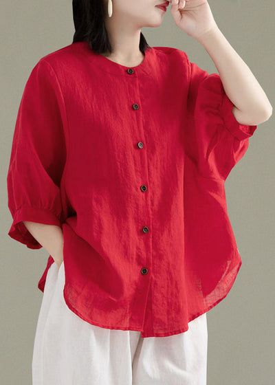 Half Sleeve Tops, Loose Shirt, Cardigan Shirt, Winter Tops, Loose Shirts, Linen Blouse, Cotton Blouse, Lantern Sleeve, Linen Top