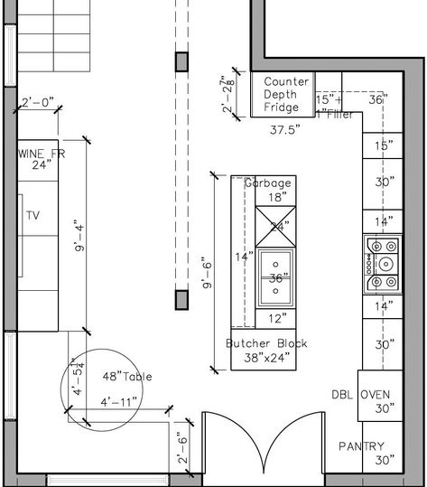We're renovating our kitchen and step 1 was to figure out our new kitchen layout. Here's our new plans to make the most of this space complete with a dining nook, large island, and range with hood #kitchenrenovation #kitchenlayout Open Concept Kitchen Layout, Large Kitchen Plans, Best Kitchen Layouts With Island, Large Kitchen Layout, Kitchen Plans Layout, Modern Open Kitchen Design, Kitchen With Island Layout, Open Kitchen Design Ideas, Kitchen Layout Ideas With Island