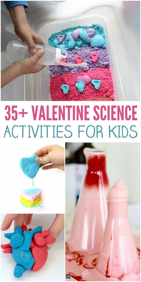 35+ Valentine Science Experiments and Activities for Kids - Instill a love of learning science for Valentine's Day! Valentine Science Experiments, Valentine Science, Science Valentines, Quotes Valentines Day, Kid Science, Valentinstag Party, Valentine's Day Crafts For Kids, Preschool Valentines, Valentine Activities