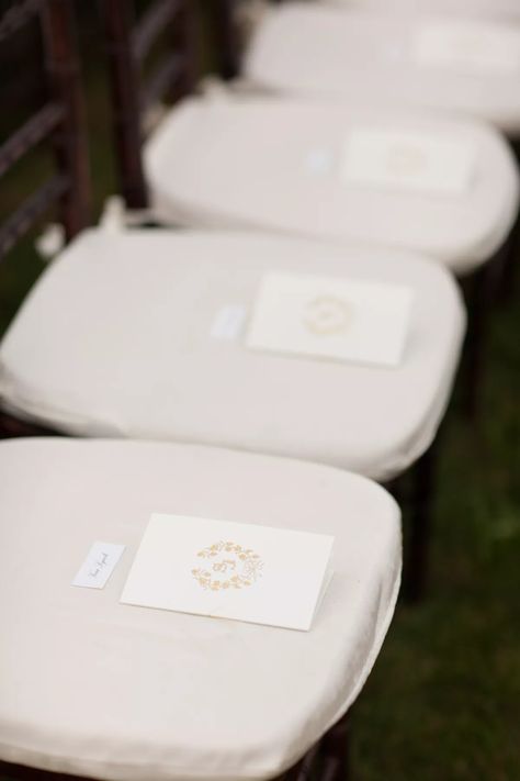 Our Favorite Ways to Designate Reserved Seats at the Ceremony Wedding Ceremony Seats, Reserved Seating Wedding, Wedding Planner Checklist, French Chateau Wedding, Reserved Seating, Chateau Wedding, Ceremony Seating, Seating Cards, Mom Wedding