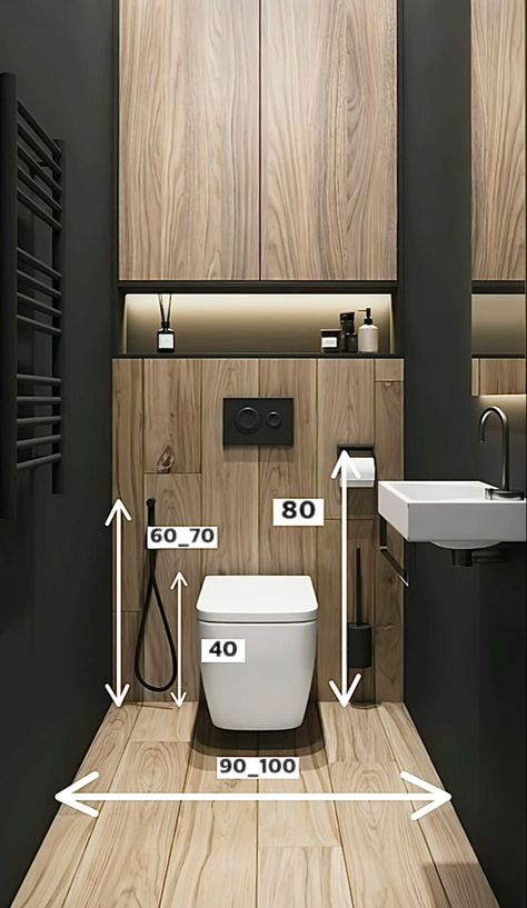 #wc #interiordesign #toilet #wcdesign Modern Washroom Design, Bathroom Inspo Interior Design, Small Toilet Design, Bilik Air, Bathroom Interior Design Modern, Toilet Room Decor, Wc Design, Bathroom Vanity Decor, Modern Small Bathrooms