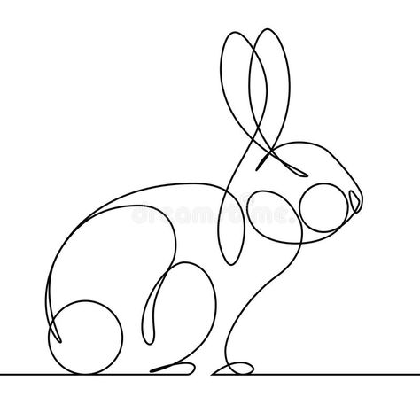 Croquis, Tela, Animal Line Drawings, Free Motion Pattern, Bunny Tattoos, Rabbit Tattoos, Create This Book, Rabbit Illustration, Line Vector