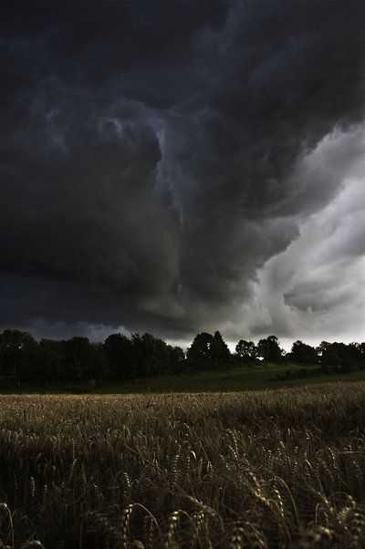 BLACK SKIES by Le-Mulot.deviantart.com Christophe Jacrot, Natur Wallpaper, Dark Weather, Dark Naturalism, Cloudy Weather, Dark Paradise, Bad Weather, Nature Aesthetic, Pretty Places