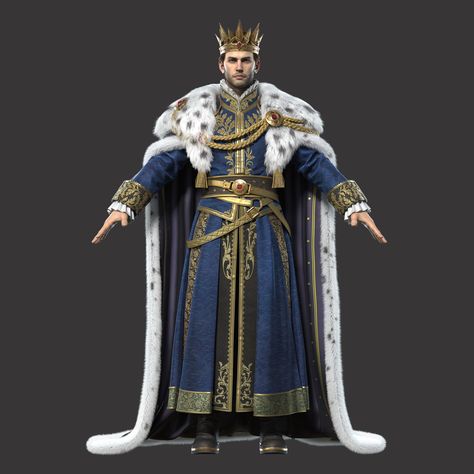 Medieval Clothing Royal, King Outfits Royal, Fantasy Story Ideas, King Costume, King Outfit, Old King, Queen Outfit, Royal King, King Fashion