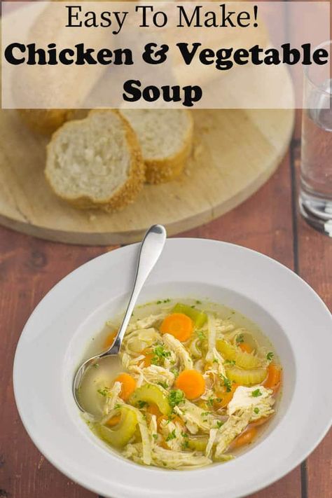 Chicken And Veg Soup Recipes, Vegetable Soup Chicken, Chicken And Veg Soup, Best Vegetable Soup Recipe, Chicken And Vegetable Soup, Low Carb Vegetable Soup, Chicken Vegetable Soup Recipes, Soup Simple, Creamy Vegetable Soups