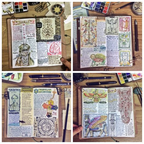 http://www.seaweedkisses.com/2016/08/the-journal-diaries-zels-fantasy-world.html D&d Journal, Fantasy Notes, Decorative Journaling, Fantasy Notebook, Journal Diaries, Travelers Journal, Dnd Character Sheet, Field Journal, Travel Art Journal