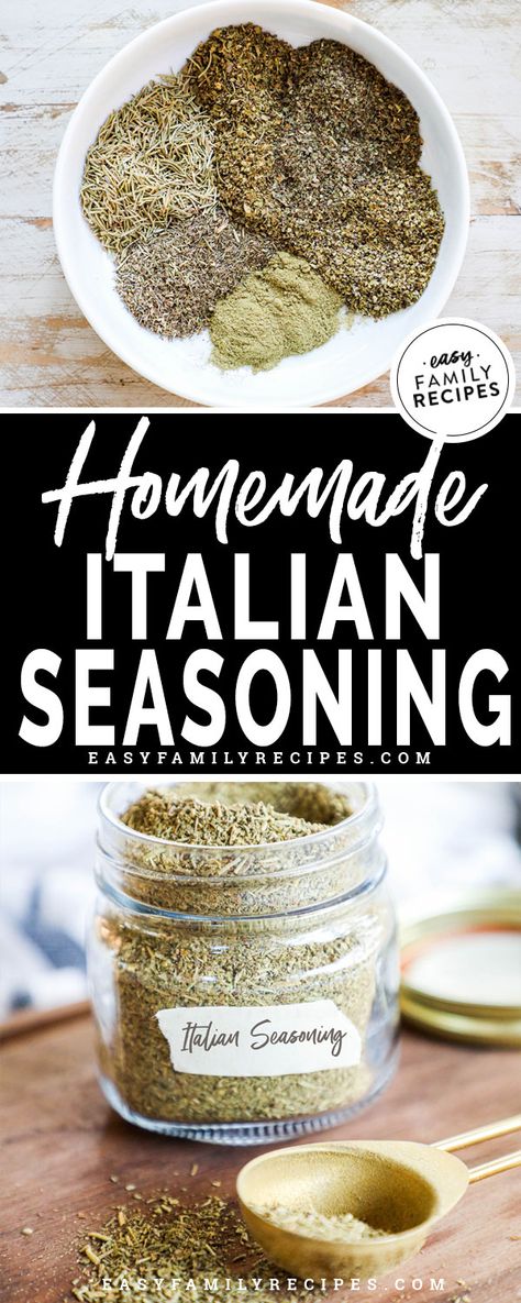 Homemade Italian Seasoning is EASIER than you think! You can make a batch of this seasoning mix and keep it for up to a year. Then anytime you need Italian Seasoning you can have it on hand and ready to go! This easy Italian Seasoning Mix recipe gives you the classic combination for perfect Italian seasoning. Bonus, it is naturally a gluten free, diary free, low carb, paleo and whole30 compliant spice mix! Essen, Italian Seasoning Mix Recipe, Bulk Mixes, Bulk Recipes, Italian Seasoning Blend, Italian Seasoning Recipe, Homemade Italian Seasoning, Homemade Dry Mixes, Cold Lunch